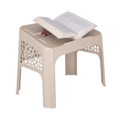 3 mal Rahle - Korantisch, stapelbar (Kunststoff Beige / Braun)