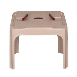3 mal Rahle - Korantisch, stapelbar (Kunststoff Beige / Braun)