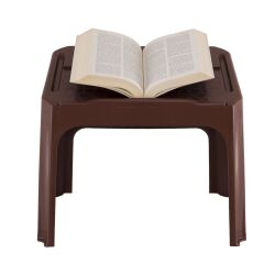 3 mal Rahle - Korantisch, stapelbar (Kunststoff Beige / Braun)