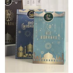 6 Stück Eid-Mubarak Candy-Bag mit Sticker (Papier)