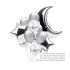 Luftballons-Set Mond und Sterne -"Eid Mubarak" (Silber)