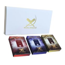 3er Luxus-Geschenkset in edler Verpackung Quran Quizspiel