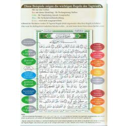 MÄNGELEXEMPLAR - Quran Tajweed mit Übersetzung auf Deutsch und Lautumschrift  (Transkription) - Komplett (Lautschrift)