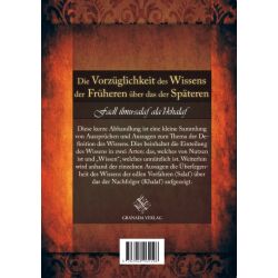 Die Vorzüglichkeit des Wissens der Früheren...